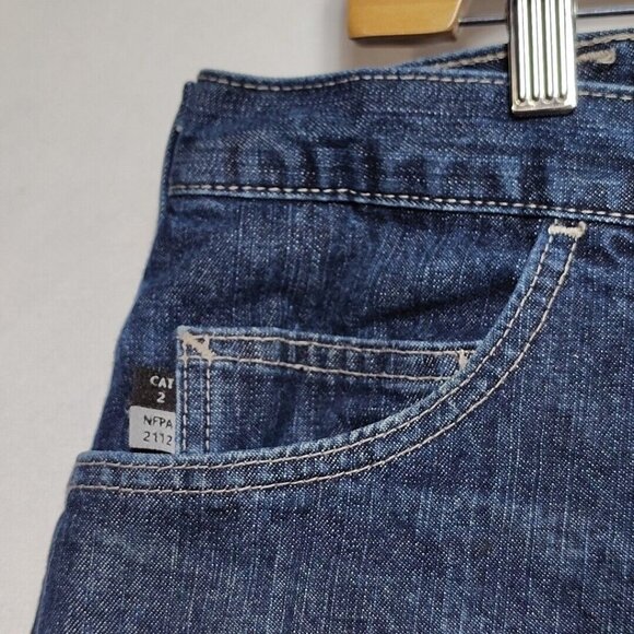 Carhartt FR Men Denim Jeans 38x32 Dark Blue CAT2 NFPA 2112 Workwear - Picture 8 of 14